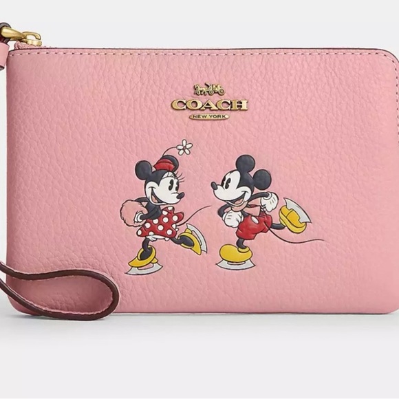 New Coach Disney X Corner Zip Wristlet - Picture 1 of 5